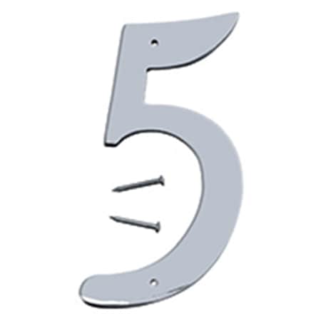 Hy-Ko 4 In Satin Nickel Finish Number 5, 10PK A31205